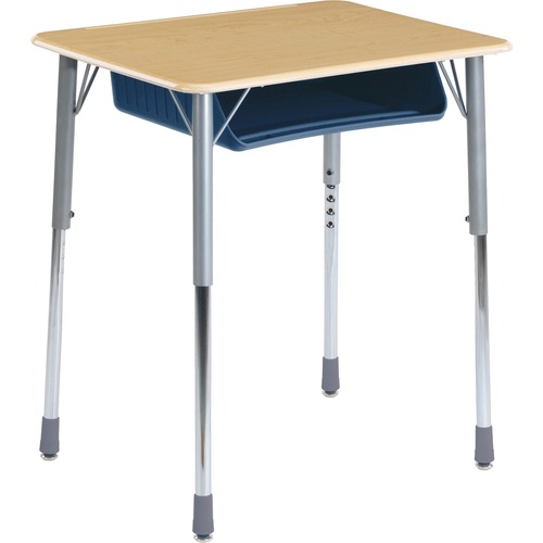 Virco Desk,w/BookBx,Rectangle,Plastic,18-3/8"x24-3/8"x34",2/CT,MPL