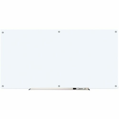 MasterVision Super Value Mobile Floor Easel Glass White - Office Depot