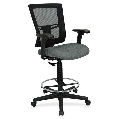 Lorell Drafting Stool,Fabric Seat,27"x25"x15",Expo Fog