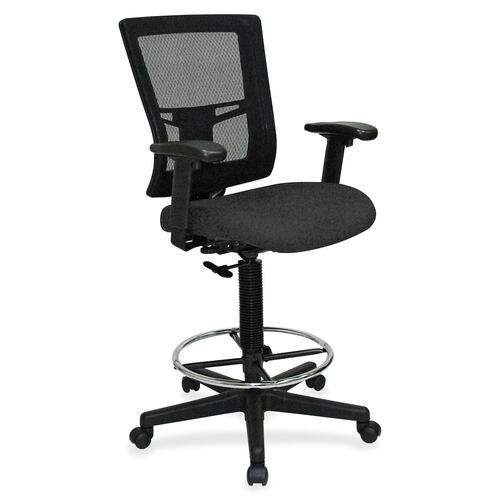 Lorell Drafting Stool,Fabric Seat,27"x25"x15",Expo Tuxedo