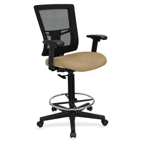 Lorell Drafting Stool,Fabric Seat,27"x25"x15",Perfection Beige