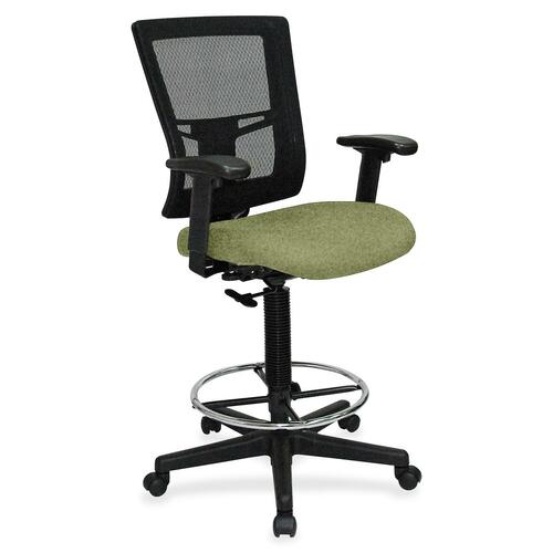 Lorell Drafting Stool,Fabric Seat,27"x25"x15",Fuse Cress