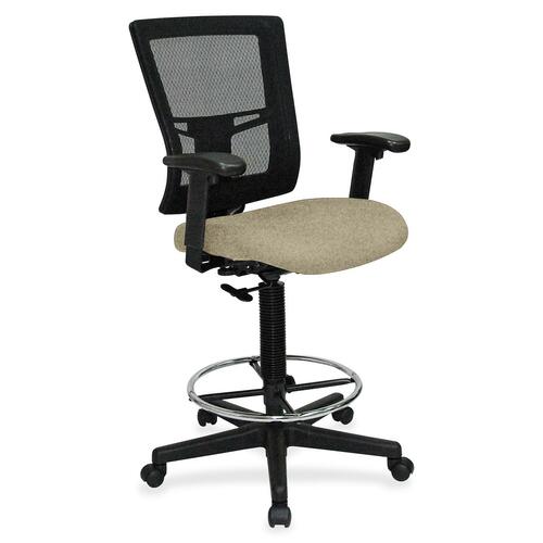 Lorell Drafting Stool,Fabric Seat,27"x25"x15",Forte Pumice