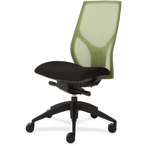 9to5 Seating Task Chair,Knee Tilt,Armless,25"x26"x39-1/2"-46-1/2",GN/Onyx