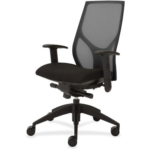 9to5 Seating Task Chair,Knee Tilt,Adj T-Arm,25"x26"x39-1/2"-46-1/2",BK/ON
