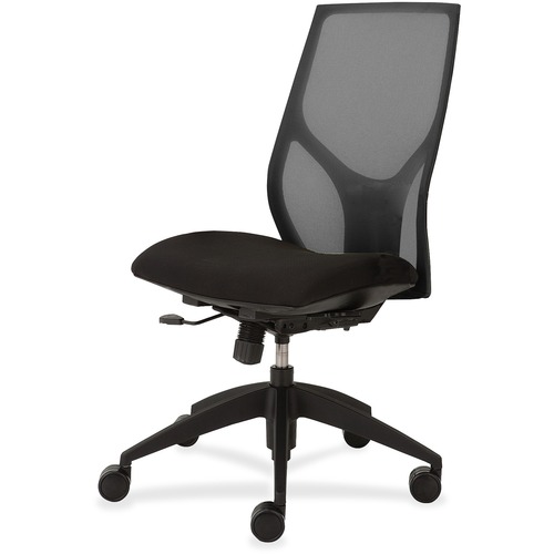 9to5 Seating Task Chair,Simple Synchro,Armless,25"x26"x39"-46",BK/Onyx