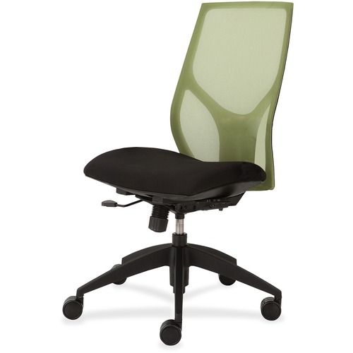9to5 Seating Task Chair,Simple Synchro,Armless,25"x26"x39"-46",GN/Onyx