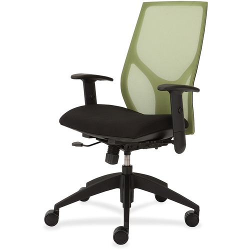 9to5 Seating Task Chair,Synchro,Hgt-adj T-Arms,25"x26"x39"-46",BKGN