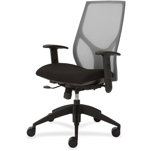 9to5 Seating Task Chair,Synchro,Hgt-adj T-Arms,25"x26"x39"-46",GY/Onyx