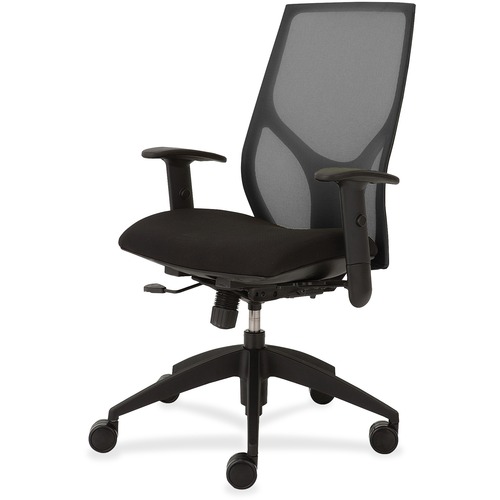 9to5 Seating Task Chair,Synchro,Hgt-adj T-Arms,25"x26"x39"-46",BK/Onyx