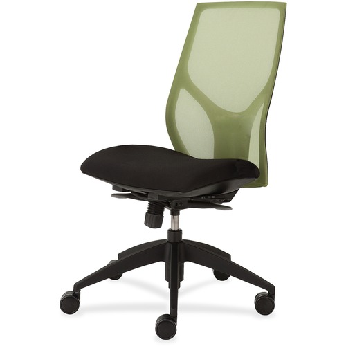 9to5 Seating Task Chair,Full Synchro,Armless,25"x26"x39"-46",GN/Onyx