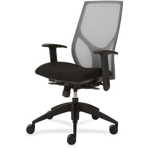 9to5 Seating Task Chair,Full Synchro,Hgt-adj T-Arms,25"x26"x39"-46",GY/ON