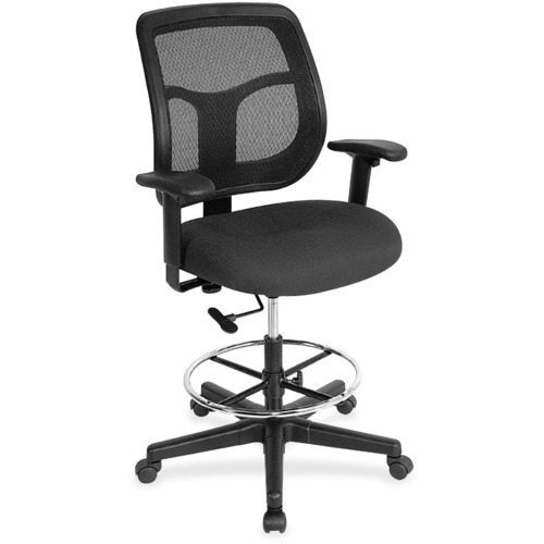 Eurotech - The Raynor Group Stool,Drafting,Fabric,MeshBack,25"x24"x56",Fog BK