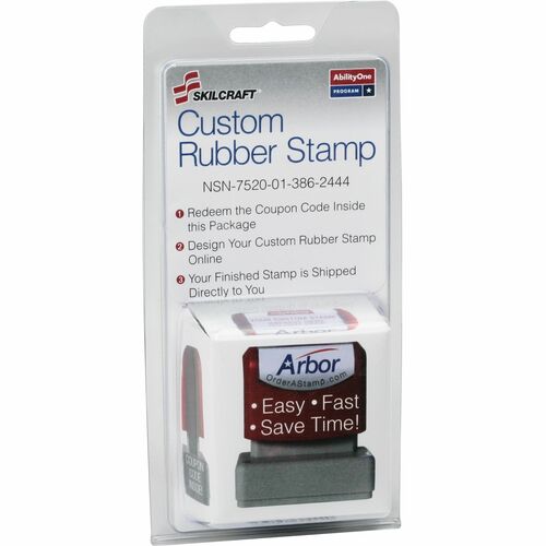 SKILCRAFT Custom Stamp Order Kit, 50000 Impressions, AST Ink