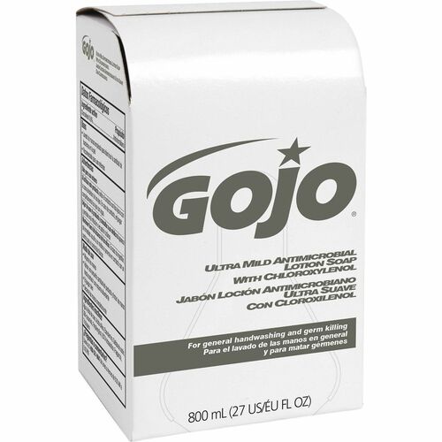 Gojo Lotion Soap, f/Bag-in-Box Disp, Ultra Mild, 800ml, White