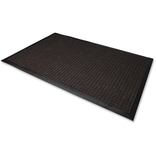 Guardian Platinum Series Indoor Wiper Floor Mat, Rubber with Nylon Carpet,  4'x6', Grey