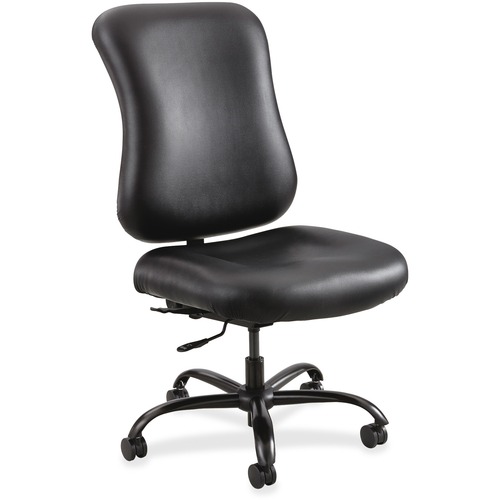 Safco Vinyl Big/Tall Chair, 23"x22"x25", Black