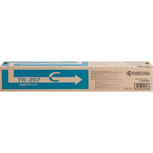 Kyocera Toner Cartridge, f/8020/205C, 6000 Page Yield, Cyan