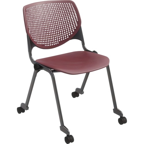 KFI Seating Chair,No Arms,w/Casters,21-1/2"x21-1/4"x31",SR Frame/BY