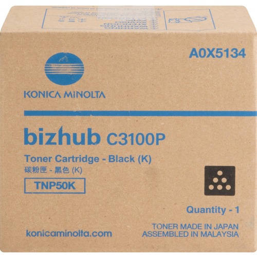 Konica Minolta Toner Cartridge, f/C3100P, 6000 Page Yield, BK