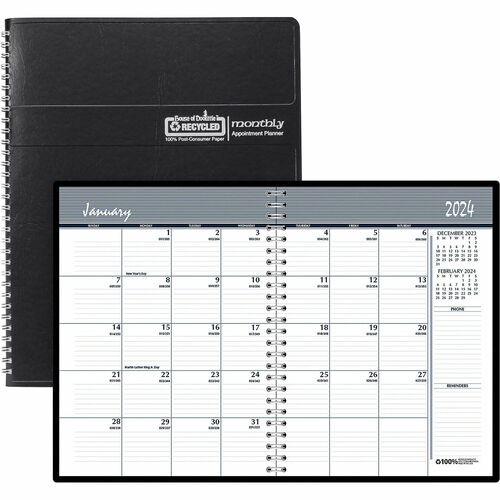 House of Doolittle Embossed Cover 14-month Monthly Planner HOD262602