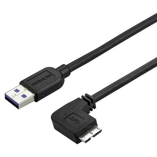 StarTech.com 0.5m 20in Slim Micro USB 3.0 Cable M/M - Right-Angle