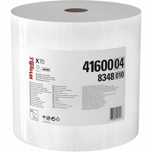 Kimberly-Clark Professional Wypall X70 Wipers, Jumbo Roll, 870 Shts, 1RL/CT, WE