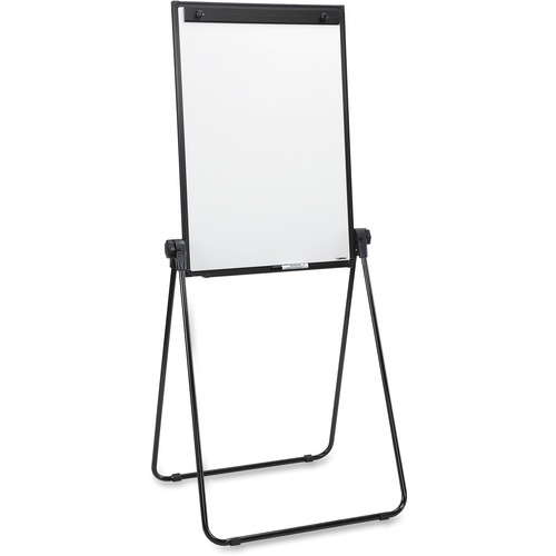Lorell 2-Sided Dry Erase Easel, 24"x36"x67", Black