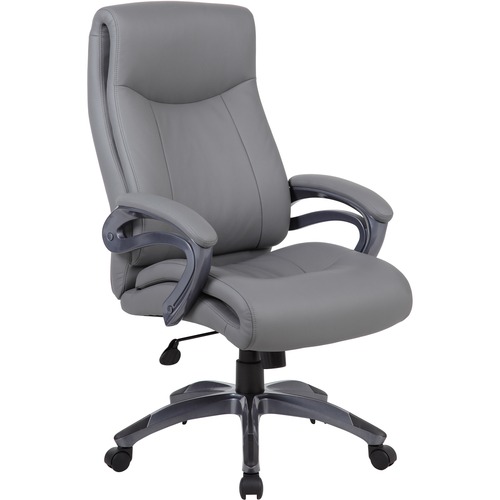 Boss Office Products Chair, Executive, Double Layer, 27"Wx30"Dx44"H, Grey