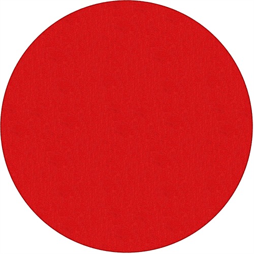 Flagship Carpets, Inc. Traditional Rug, Solids, 6' Round, Red