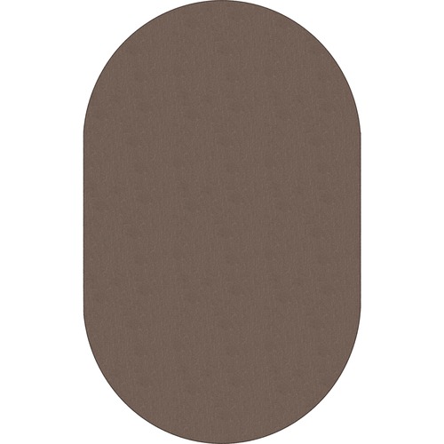 Flagship Carpets, Inc. Solids Traditional Rub, Oval, 7'6x12', Oval, Almond