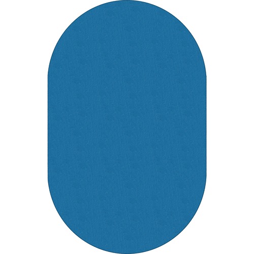 Flagship Carpets, Inc. Solids Traditional Rub, Oval, 7'6x12', Oval, Blue