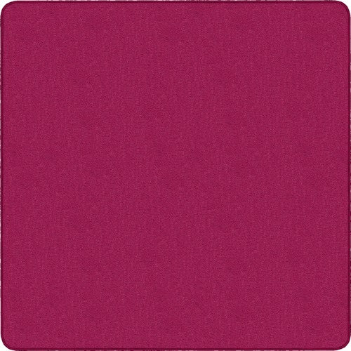 Flagship Carpets, Inc. Solid Traditional Rug, Square, 12'x12', Cranberry