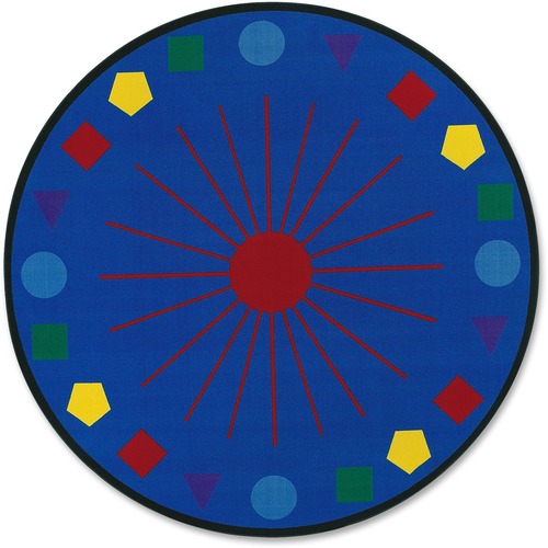 Flagship Carpets, Inc. Shapes Galore Rug, 8' Diameter, Multi