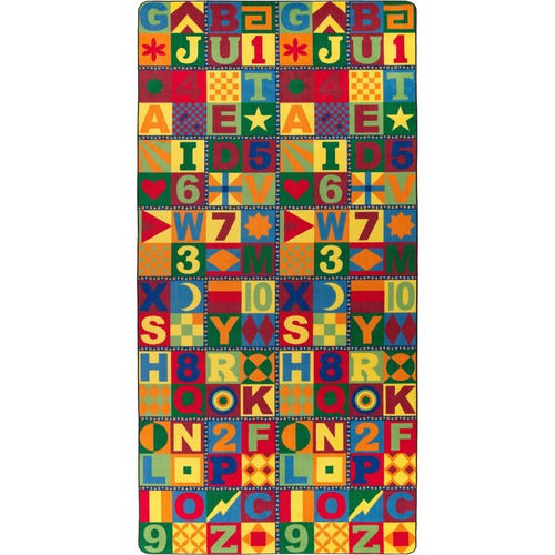Flagship Carpets, Inc. Floors That Teach Rug, Round, 8' Diameter, Multi