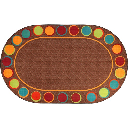Flagship Carpets, Inc. Sitting Spots Seating Rug, Oval, 10'9x13'2, Multi