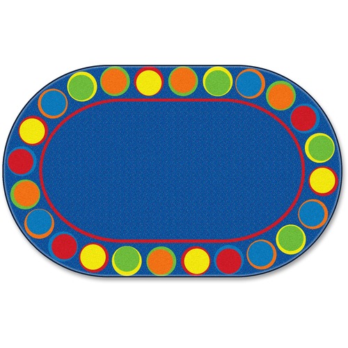 Flagship Carpets, Inc. Sitting Spots Seating Rug, Oval, 10'9x13'2, Multi