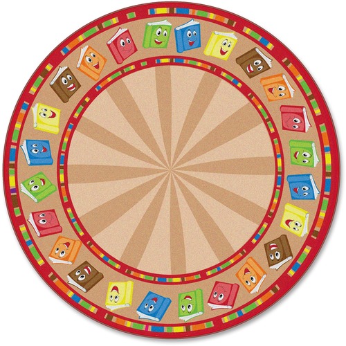 Flagship Carpets, Inc. Circle Time Books Rug, Calm, 12' Round, Multi