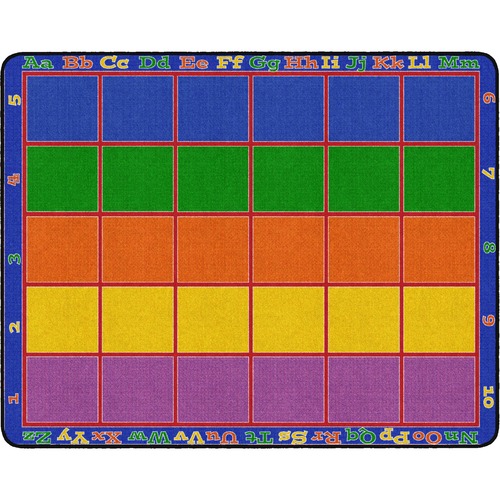 Flagship Carpets, Inc. Rug, w/Sitting Grid, 30-Child Cap, 10'9x13'2", Multi