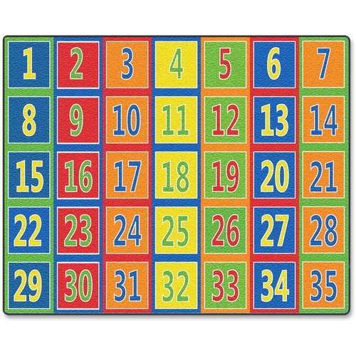Flagship Carpets, Inc. Numbered Row Rug, 123's, 7'6x12', Multi