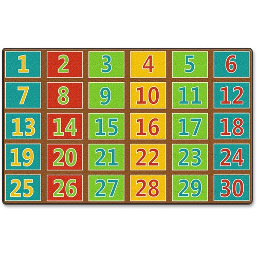 Flagship Carpets, Inc. Numbered Row Rug, 123's, 7'6x12', Multi