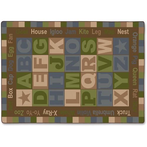 Flagship Carpets, Inc. Alphabet Detective Rug, 5'10x8'4, Multi
