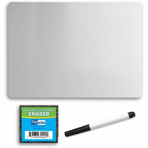 Flipside Products Dry Erase Board Set, 9-1/2"x12", 12/PK, White