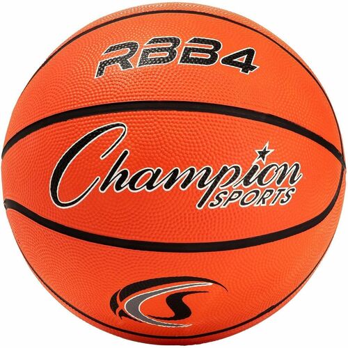 Champion Sports Intermediate Rubber Basketball, 2-Ply, 28.5" D, Orange