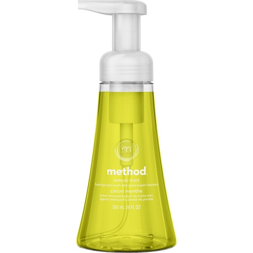 Method Products Handwash, Foaming, Lemon Mint, 10oz Pump, Yellow