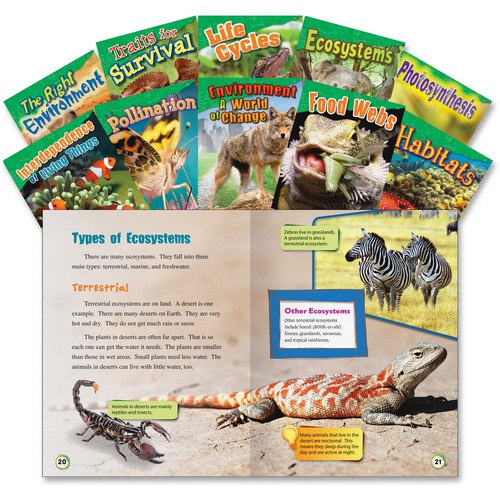 Shell Education Teacher Created Materials Life Science Books, Grade 2-3, 10/Set, Multi