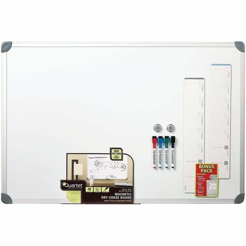 Quartet Magnetic Dry-Erase Board Organizer, 2'x3', AL
