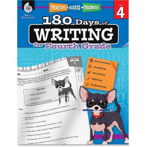 Shell Education Teacher Created Materials 180 Days Workbook, Writing, Grade 4