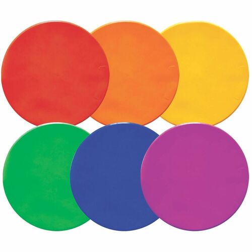 Champion Sports Poly Spot Marker Set, XL-Large, 12" D, 6/ST, Ast