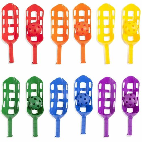 Champion Sports Scoop Ball Set, 12 Pieces/ST, 6 Colors, AST